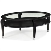Magnussen Harper Oval Cocktail Table in Ebonized Black Cherry