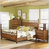 Magnussen Palm Bay Poster Bed 3 Piece Bedroom Set in Toffee