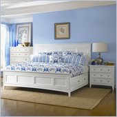 Magnussen Kentwood Panel Bed With Storage 3 Piece Bedroom Set in White