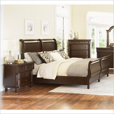 Magnussen Belcourt Sleigh Bed 2 Piece Bedroom Set in Cherry Finish