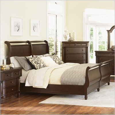 Magnussen Belcourt Sleigh Bed in Cherry Finish