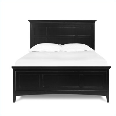 Magnussen Bennett Panel Bed with Regular Rail and Storage in Black