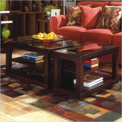 Magnussen Berkely Rectangular Cocktail Table and End Table Set
