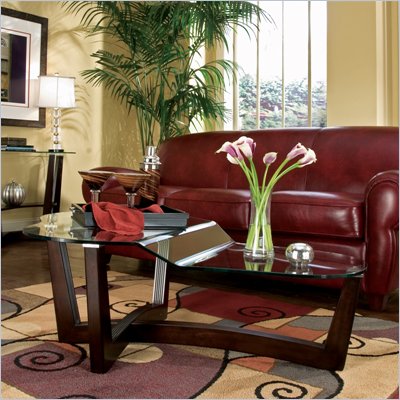 Magnussen Free Form Cocktail Table with Glass Top