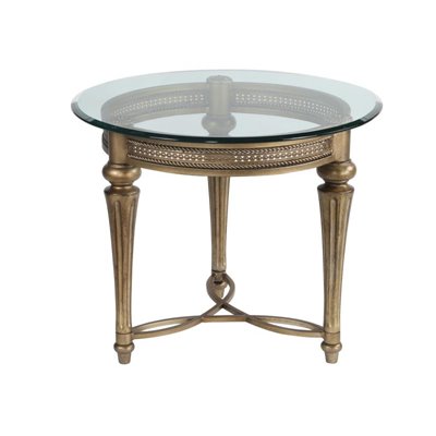 Magnussen Galloway Round End Table with Glass Top