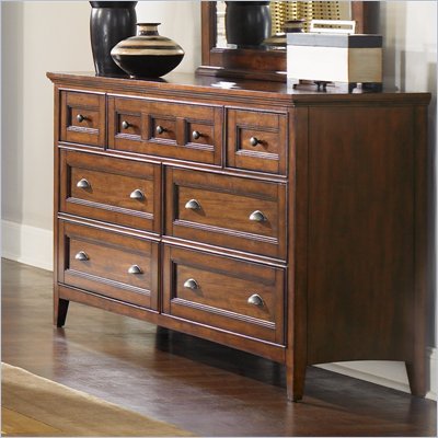 Magnussen Harrison 7 Drawer Double Dresser in Cherry Finish