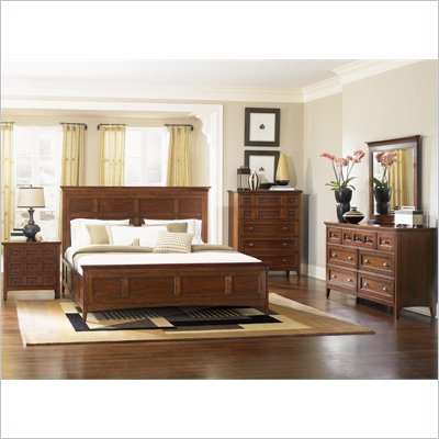 Magnussen Harrison Panel Bed 6 Piece Bedroom Set in Cherry Finish