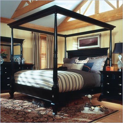 Magnussen Hastings Canopy Bed in Black Finish
