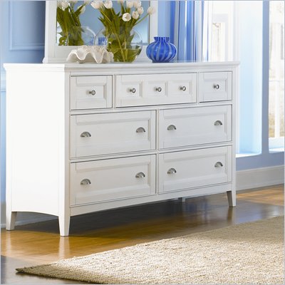 Magnussen Kentwood 7 Drawer Double Dresser in Painted White Finish