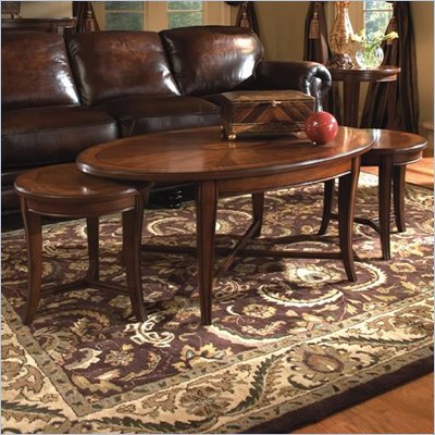 Magnussen Kingston Oval Bunching Cocktail Table and End Table Set