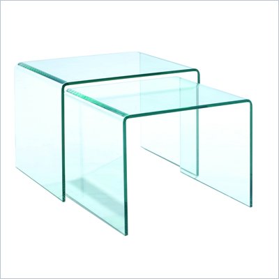 Magnussen Lumeno Glass Nesting End Table