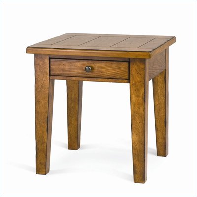 Magnussen Mackenzie Wood Square End Table with Drawer 