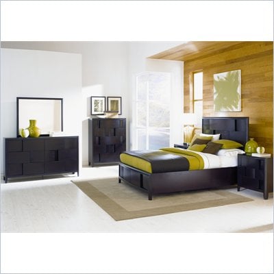 Piece Bedroom  on Magnussen Nova Platform Bed 3 Piece Bedroom Set In Espresso Finish