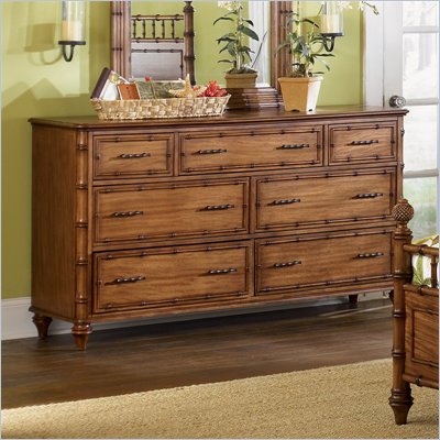 Magnussen Palm Bay 7 Drawer Double Dresser in Toffee Finish