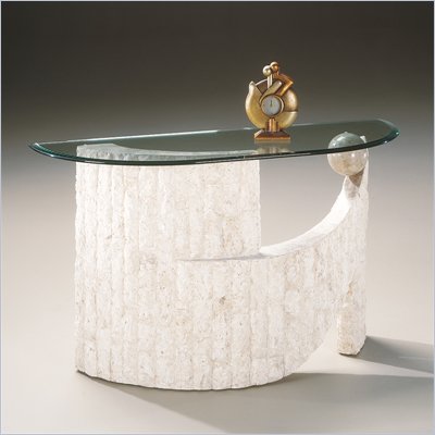 Magnussen Ponte Vedra Demilune Sofa Table with Glass Top