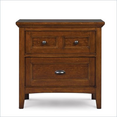 Magnussen Riley Wood 2 Drawer Nightstand in Cherry Finish