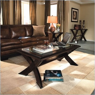 Kitchen Cabinet Door Glass Inserts on Coffee Table And End Table Set With Glass Inserts T1253 43 03 Pkg