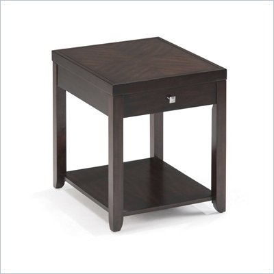 Magnussen Scarborough Wood Rectangular End Table in Chestnut