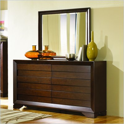 Magnussen Silva Wood Dresser and Mirror Set