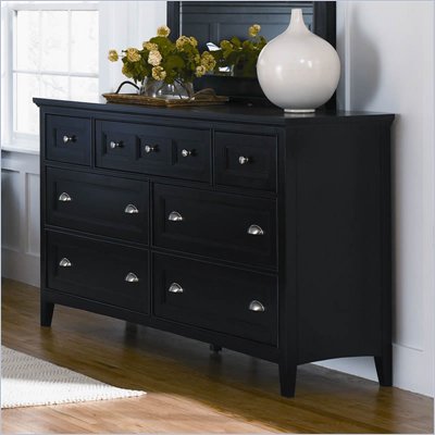Magnussen Southampton 7 Drawer Double Dresser in Black Finish