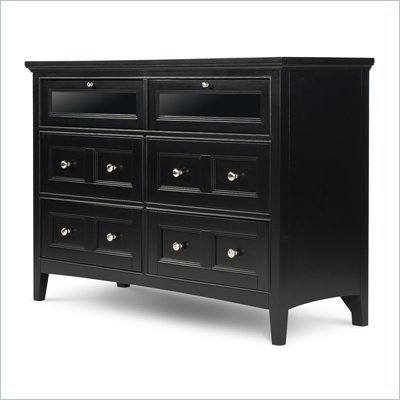 Magnussen Southampton 6 Drawer Media Chest in Black Finish
