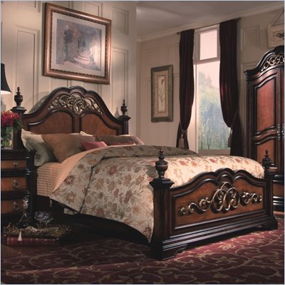 Magnussen Stafford Panel Bed in Cherry and Umber Finish