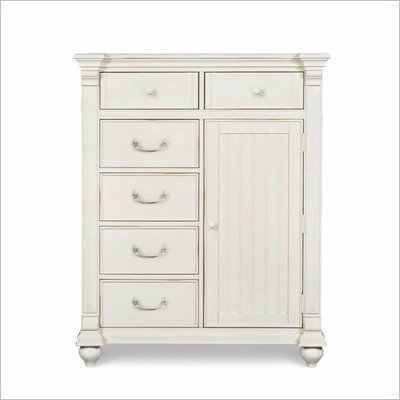 Magnussen Summerhill Wood Sliding Door Chest  in Antique White Finish