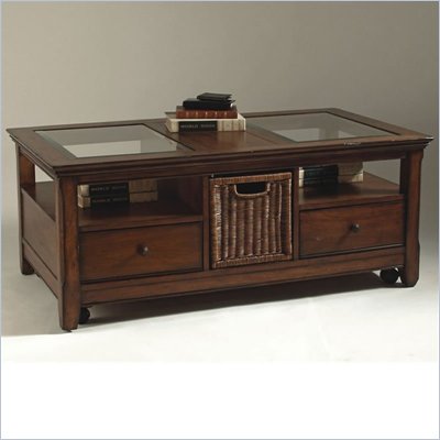 Storage Coffee Table on Magnussen Tanner Wood Storage Coffee Table And End Table Set T1297