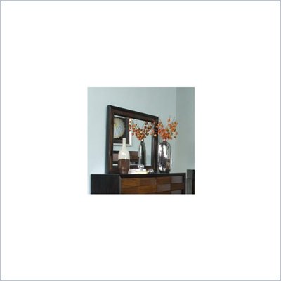 Magnussen Urban Safari Wood Framed Shaped Landscape Mirror 