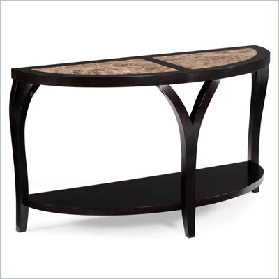 Magnussen Vitelli Wood Demilune Sofa Table in Espresso