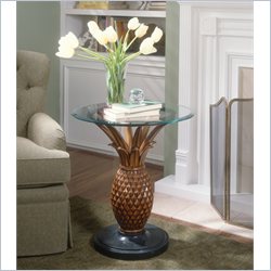 Butler Specialty Heritage Round Glass Top End Table