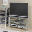 Tech Craft Silver Metal TV Stand
