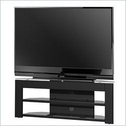 Tech-Craft Monaco 51 Inch Glass TV Stand in Black