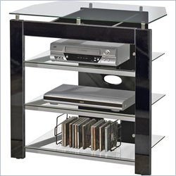 Tech-Craft Monaco Black Glass TV Stand