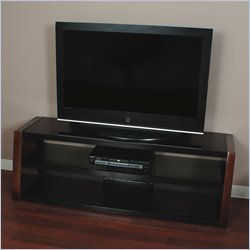 Tech-Craft Monaco Series 60 Inch Wide Plasma/LCD TV Stand in Walnut Finish