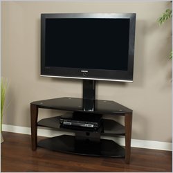Tech-Craft Veneto Series 42 Inch Wide Plasma/LCD TV Stand with Mount in Walnut