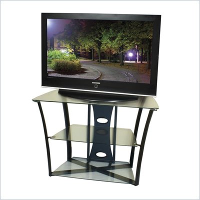 Tech-Craft Bernini Series 38 Inch Wide Hi-Boy TV Stand in Walnut Finish