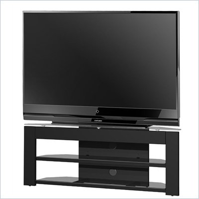 Tech-Craft Monaco 51 Inch Glass TV Stand in Black