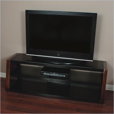Tech-Craft Monaco Series 60 Inch Wide Plasma/LCD TV Stand in Walnut Finish 