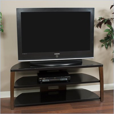 Tech-Craft Monaco Series 50 Inch Wide Plasma/LCD TV Stand in Walnut Finish 