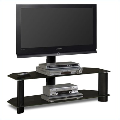 Tech-Craft Solution Black Glass Plasma/LCD TV Stand with Mount