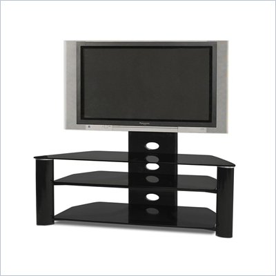 Tech-Craft Solution Series Black Glass 55" Flat Panel/Plasma TV Stand with Mount
