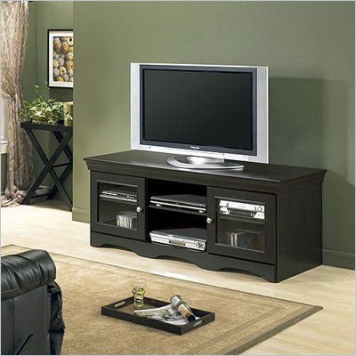 Tech-Craft Veneto 60" Distressed Black Wood LCD/Plasma TV Stand