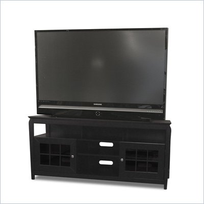 Tech-Craft Veneto 60" Hi-Boy Black Wood LCD/Plasma TV Stand