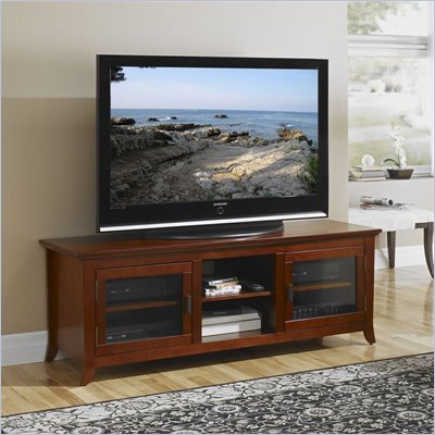 Tech-Craft Veneto Series 62 Inch TV Stand Credenza in Walnut Finish