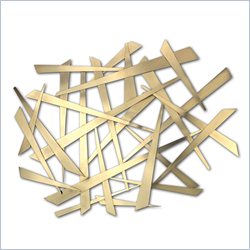 NOVA Lighting Criss Cross Burshed Nickel Wall Art