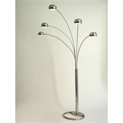 NOVA Lighting Mushroom Brushed Nickel 5 Halogen Light Arc Lamp