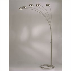 NOVA Lighting Mushroom Brushed Nickel 5 Light Arc Lamp