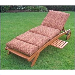 Blazing Needles 72 Patio Chaise Lounge Cushion in Print