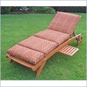 Blazing Needles 72 Patio Chaise Lounge Cushion in Print